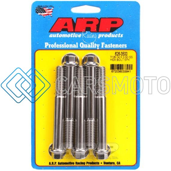 ARP 626-3500 7/16-14 X 3.500 HEX SS BOLTS (5/PKG)