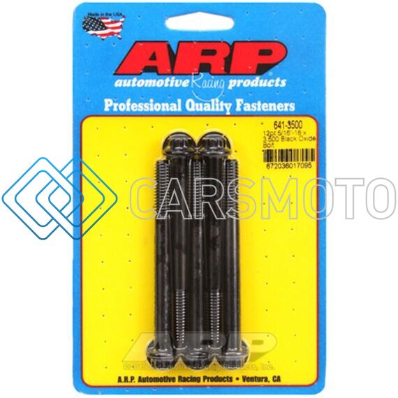ARP 641-3500 5/16IN-18 X 3.500IN 12PT BLACK OXIDE BOLTS (SET OF 5)