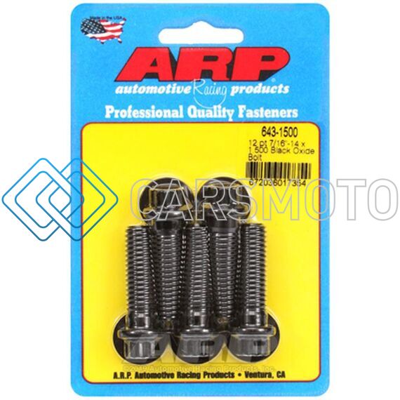 ARP 643-1500 7/16-14 X 1.500 12PT BLACK OXIDE BOLTS