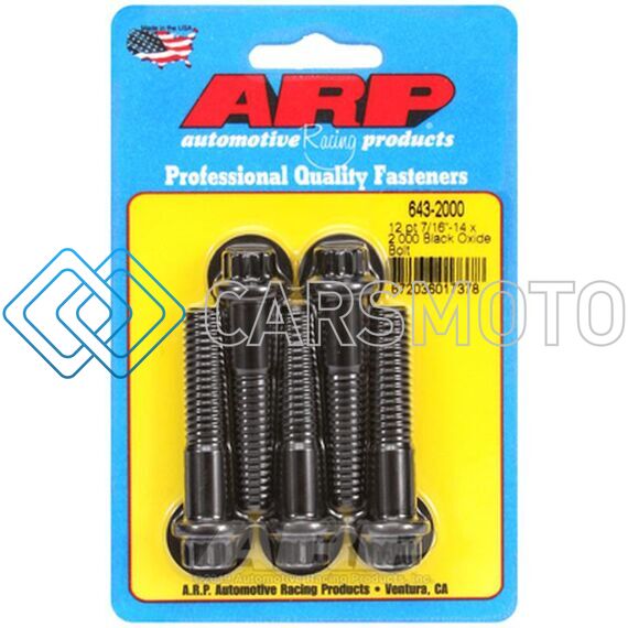 ARP 643-2000 7/16-14 X 2.000 12PT BLACK OXIDE BOLTS