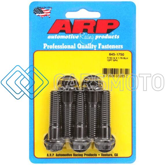 ARP 645-1750 7/16IN -14 X 1.750 12PT 1/2 WRENCHING BLACK OXIDE BOLTS (5/PKG)