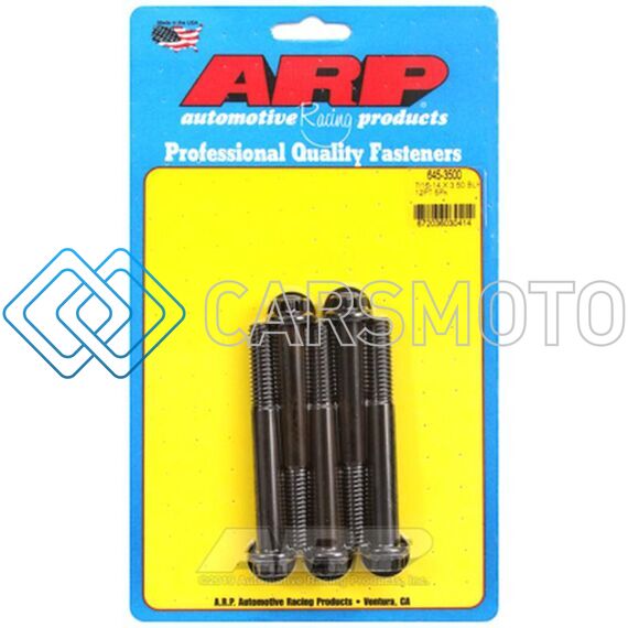 ARP 645-3500 7/16 INCH -14 X 3.500 12PT 1/2 WRENCHING BLACK OXIDE BOLTS (5/PKG)