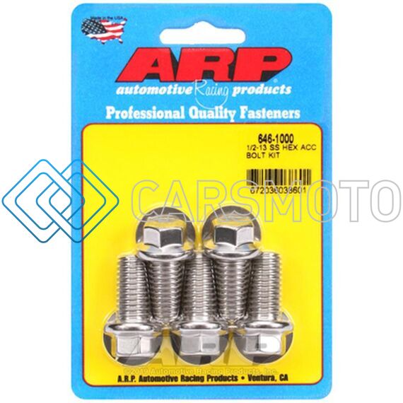 ARP 646-1000 1/2-13 X 1IN SS HEX BOLT KIT (PACK OF 5)