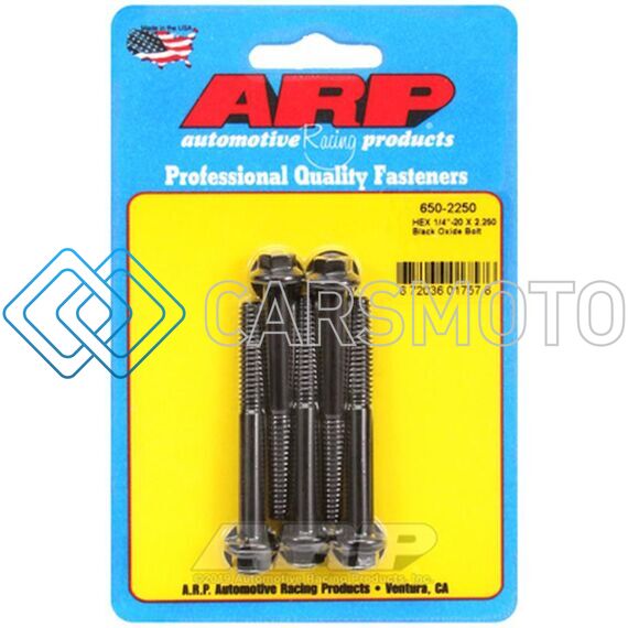 ARP 650-2250 1/4 IN.-20 RH THREAD, 2.250 IN HEX HEAD CUSTOM 450 BOLTS - SET OF 5