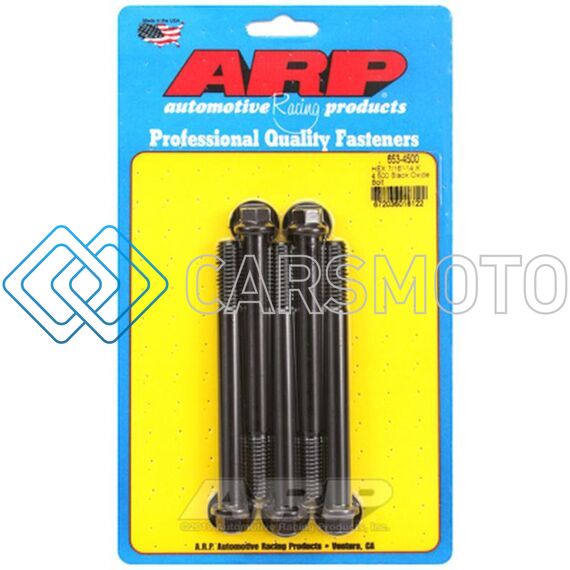 ARP 653-4500 7/16-14 X 4.500 HEX BLACK OXIDE BOLTS (PACK OF 5)