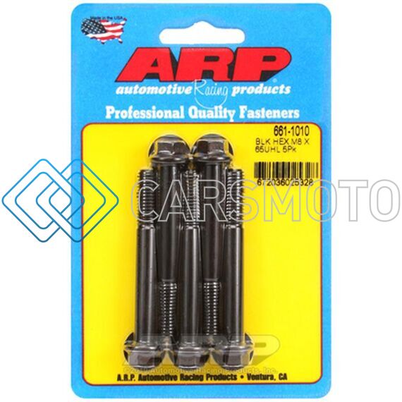 ARP 661-1010 M8 X 1.25 X 65 HEX BLACK OXIDE BOLTS