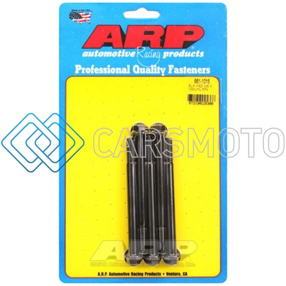 ARP 661-1015 M8 BOLT X 1.25 PITCH X 100 UHL 10MM WRENCHING BLACK OXIDE HEX BOLTS (5/PKG)