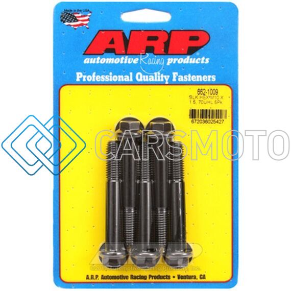 ARP 662-1009 M10 X 1.50 X 70 HEX BLACK OXIDE BOLTS (5/PKG)