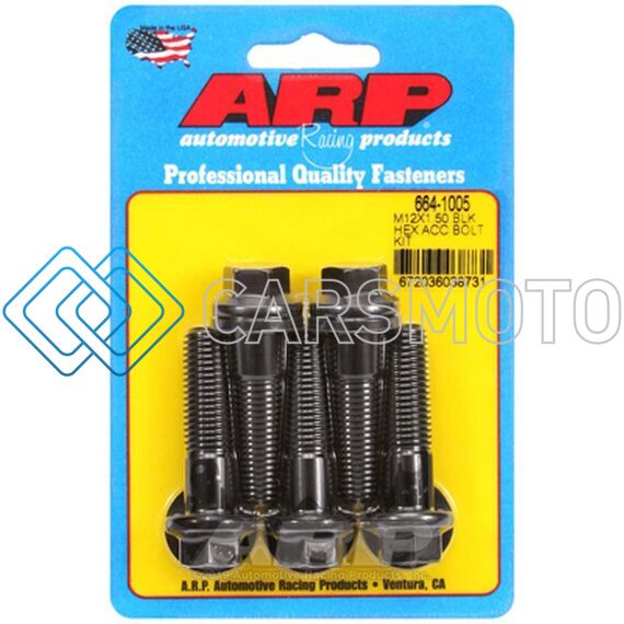 ARP 664-1005 M12 X 1.50 X 45 HEX BLACK OXIDE BOLTS