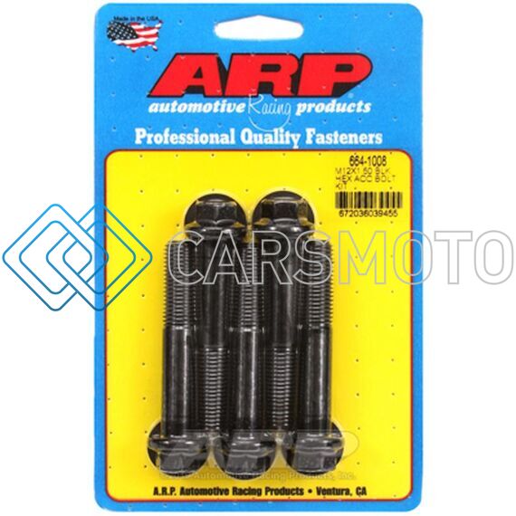ARP 664-1008 M12 X 1.5 X 70 HEX BLACK OXIDE BOLTS (5/PKG)