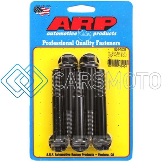 ARP 664-1009 M12 X 1.5 X 80 HEX BLACK OXIDE BOLTS (5/PKG)