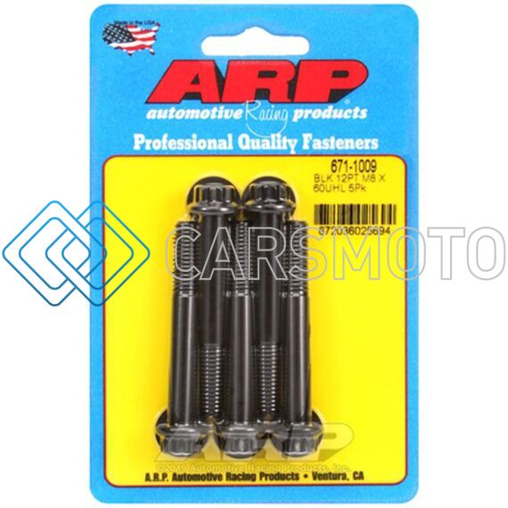 ARP 671-1009 M8 X 1.25 X 60 12PT BLACK OXIDE BOLTS