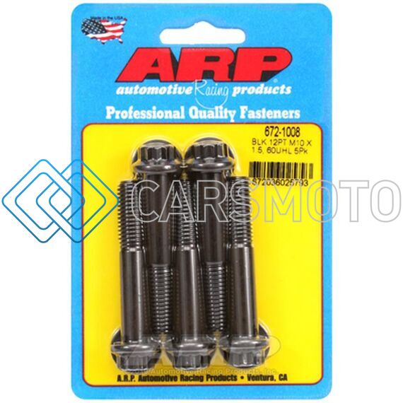 ARP 672-1008 M10 X 1.50 X 60 12PT BLACK OXIDE BOLT KIT