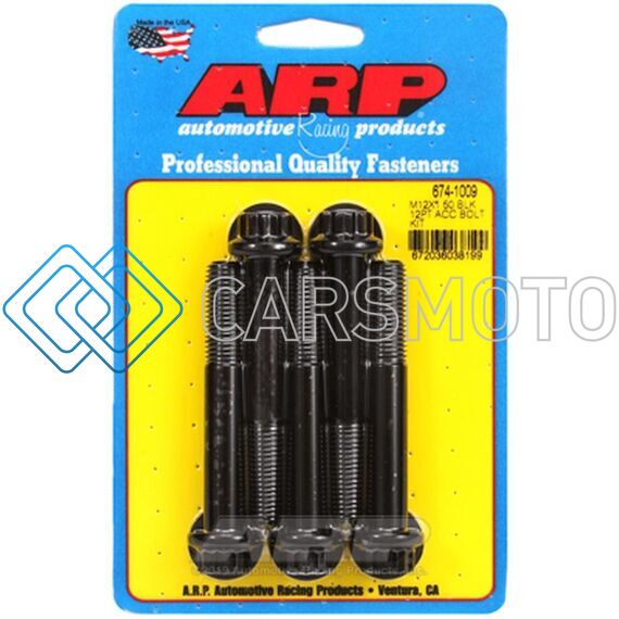 ARP 674-1009 M12 X 1.50 X 80 12PT BLACK OXIDE BOLTS (5/PKG)