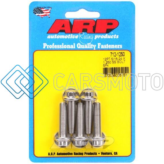 ARP 712-1250 5/16IN-24 X 1.250 12PT SS BOLTS (5/PKG)