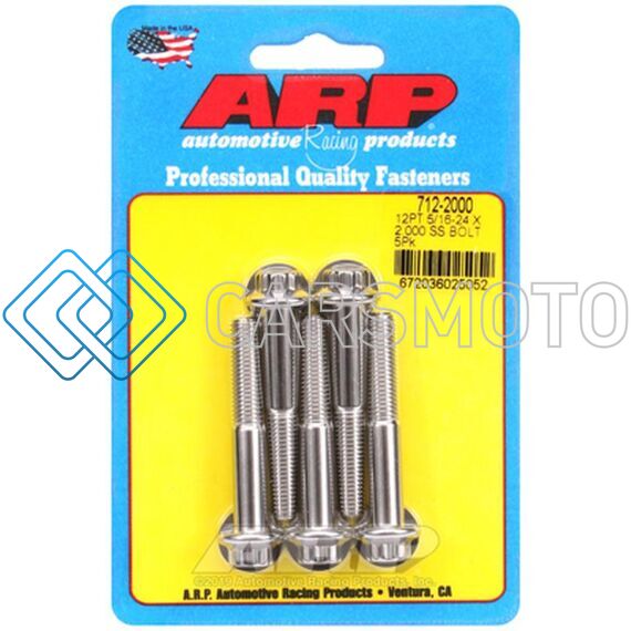 ARP 712-2000 5/16IN-24 X 2.000 12PT SS BOLTS (5/PKG)
