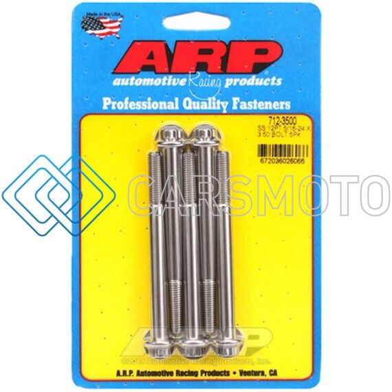 ARP 712-3500 5/16-24 X 3.5IN LENGTH 12PT SS BOLTS (5/PKG)
