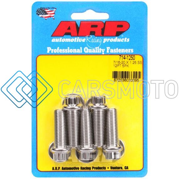 ARP 714-1250 7/16IN -20 X 1.250 12PT SS BOLTS (5/PKG)