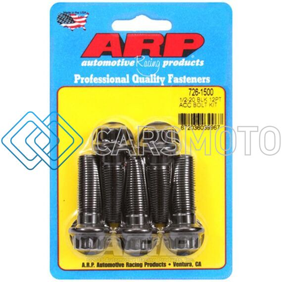 ARP 726-1500 1/2IN -20 X 1.500 12PT BLACK OXIDE BOLTS (5/PKG)