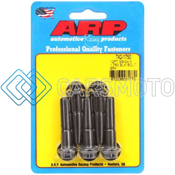 ARP 742-1750 3/8-24 X 1.750 12PT BLACK OXIDE BOLTS (5/PKG)