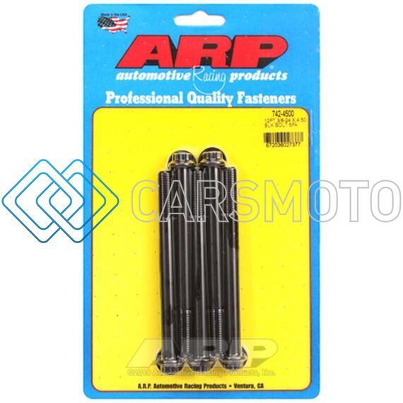ARP 742-4500 3/8-24 X 4.500 12PT BLACK OXIDE BOLTS (5/PKG)