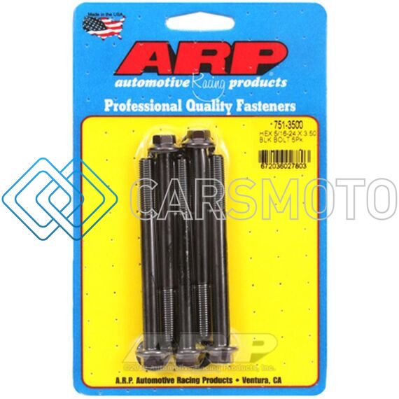 ARP 751-3500 5/16-24 X 3.500 HEX BLACK OXIDE BOLTS (PACK OF 5)