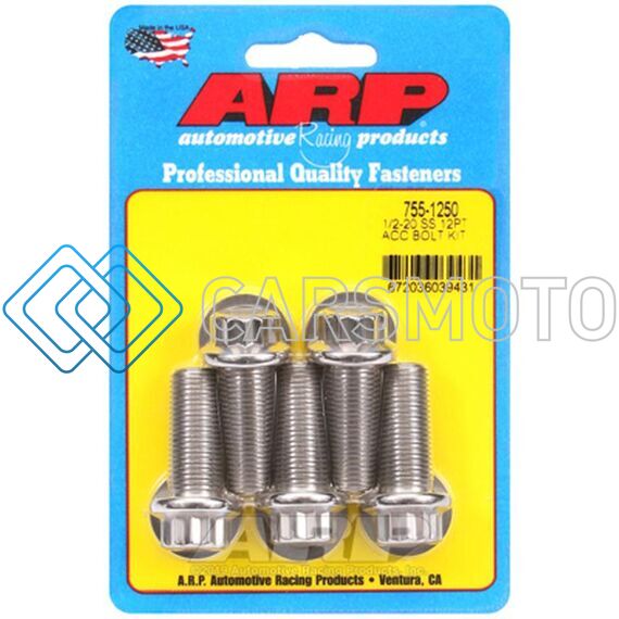 ARP 755-1250 1/2-20 X 1.250 12PT SS BOLTS (5/PKG)