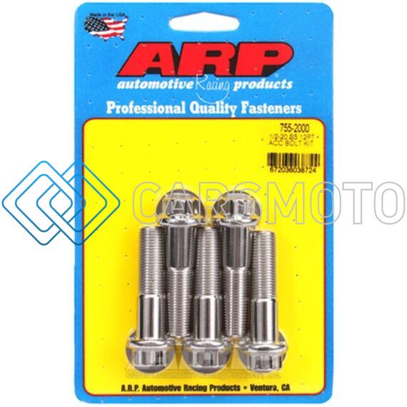 ARP 755-2000 1/2-20 X 2000 12PT SS BOLTS - QTY 5