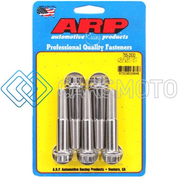 ARP 755-2500 1/2-20 X 2.500 12PT SS BOLTS (5/PKG)