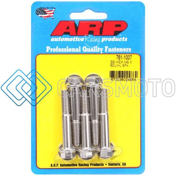ARP 761-1007 M8 X 1.25 X 50 HEX SS BOLTS