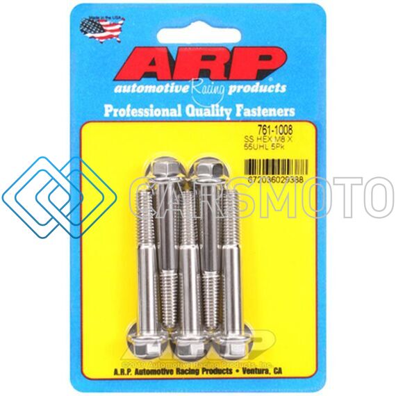 ARP 761-1008 M8 X 1.25 X 55 HEX SS BOLTS (5/PKG)