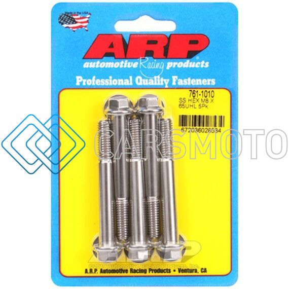 ARP 761-1010 M8 X 1.25 X 65 HEX STAINLESS STEEL BOLT KIT