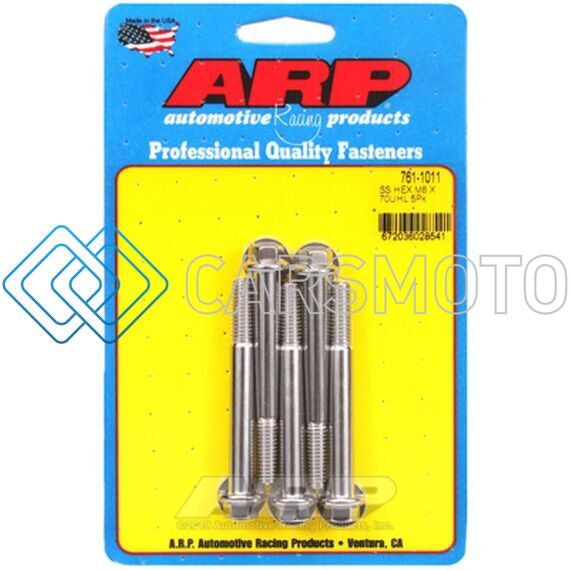 ARP 761-1011 M8 X 1.25 X 70 HEX SS BOLTS