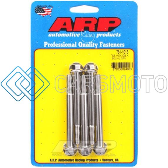 ARP 761-1013 M8 X 1.25 X 80 HEX SS BOLTS