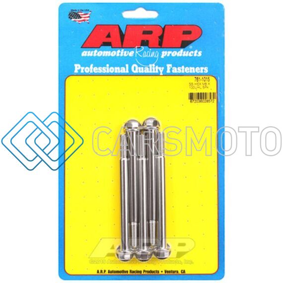 ARP 761-1015 M8 X 1.25 X 100 HEX STAINLESS STEEL BOLTS (5/PKG)
