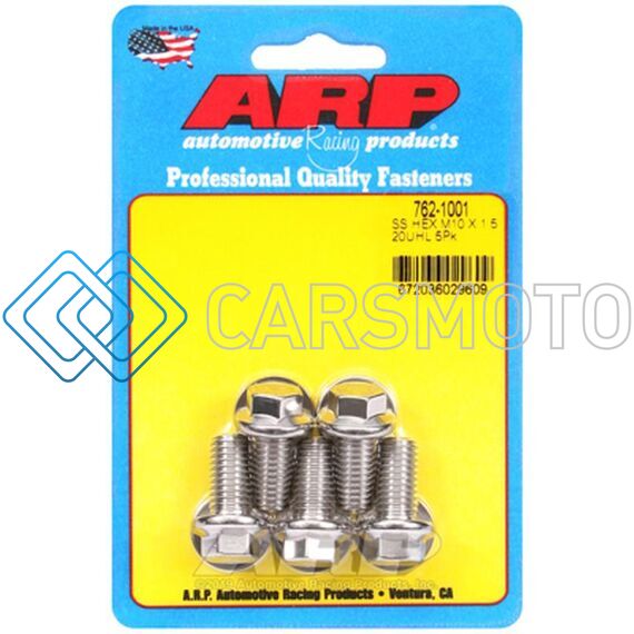 ARP 762-1001 M10 X 1.5 20MM UHL HEX SS BOLTS (5/PKG)