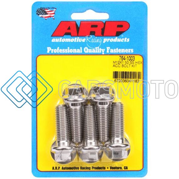 ARP 764-1003 M12 X 1.50 X 35 SS HEX BOLTS (5/PKG)