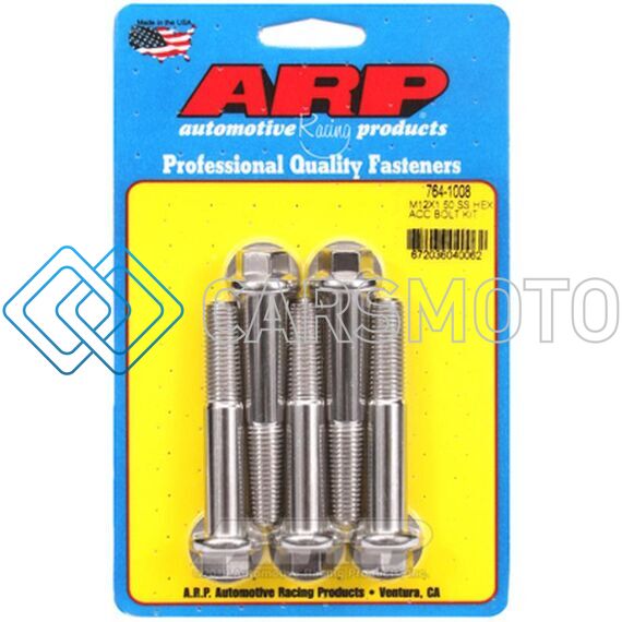 ARP 764-1008 M12 X 1.50 X 70 SS HEX BOLTS (5/PKG)