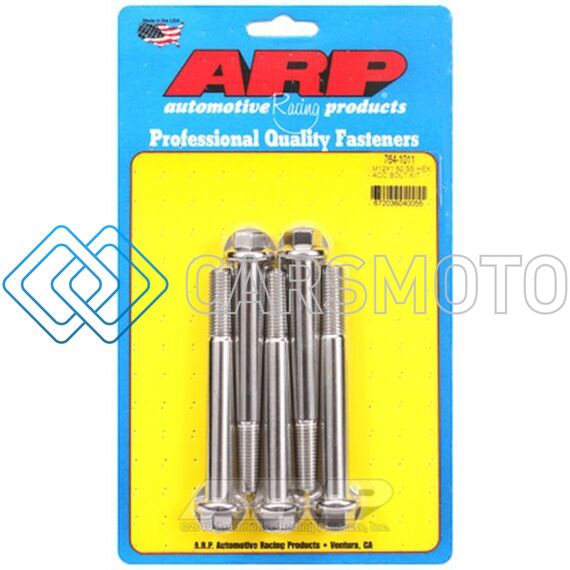ARP 764-1011 M12 X 1.50 X 100 SS HEX BOLTS (5/PKG)