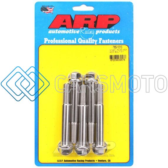 ARP 765-1010 M12 X 1.75 X 90 HEX BLACK SS BOLTS (5/PKG)