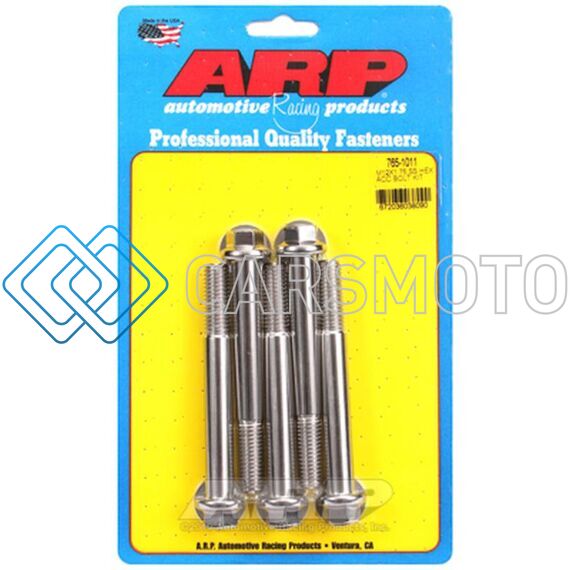 ARP 765-1011 M12 X 1.75 X 100 HEX BLACK SS BOLTS (5/PKG)