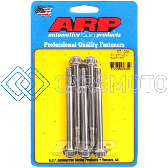 ARP 771-1014 M8 X 1.25 X 90MM 12PT STAINLESS STEEL BOLTS (SET OF 5)