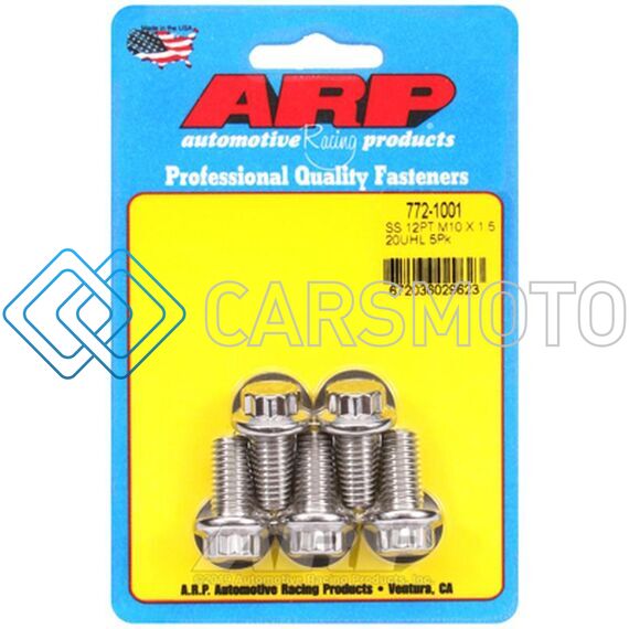 ARP 772-1001 M10 X 1.50 X 20 BLACK OXIDE 12PT BOLTS (5/PKG)