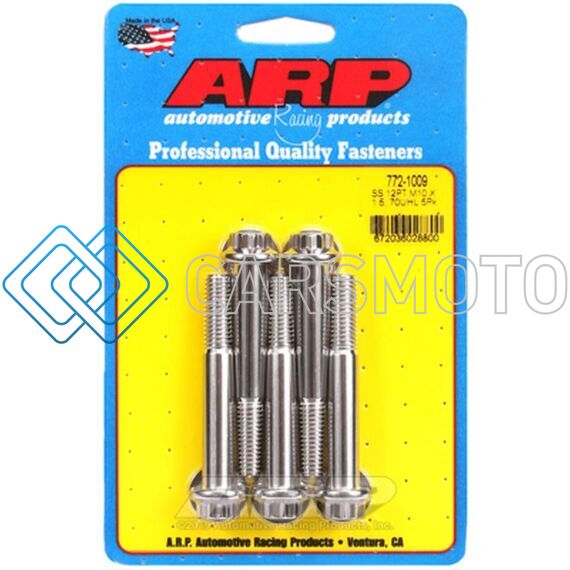 ARP 772-1009 M10 X 1.50 X 70 12PT SS BOLT KIT (5/PKG)