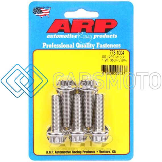 ARP 773-1004 M10 X 1.25 X 35 12PT SS BOLTS (5/PKG)