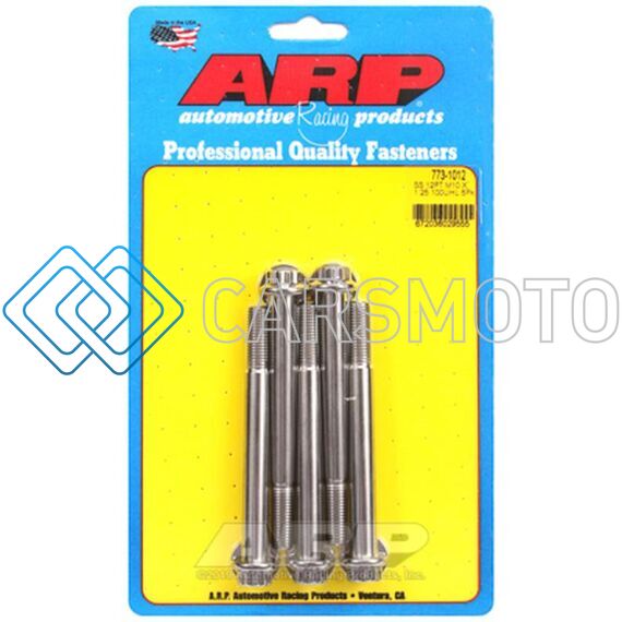 ARP 773-1012 M10 X 1.25 X 100 12PT STAINLESS STEEL BOLTS (SET OF 5)