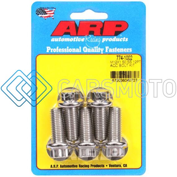 ARP 774-1002 M12 X 1.50 X 30MM 12PT SS BOLTS (PACK OF 5)
