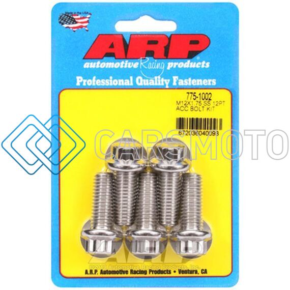ARP 775-1002 M12 X 1.75 X 30 12PT SS BOLTS (5/PKG)