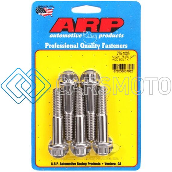 ARP 775-1007 M12 X 1.75 X 60 12PT SS BOLT KIT (5/PKG)
