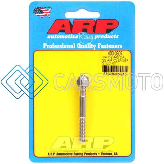 ARP 400-0307 1/4 X 2.443 SS AIR CLEANER STUD KIT
